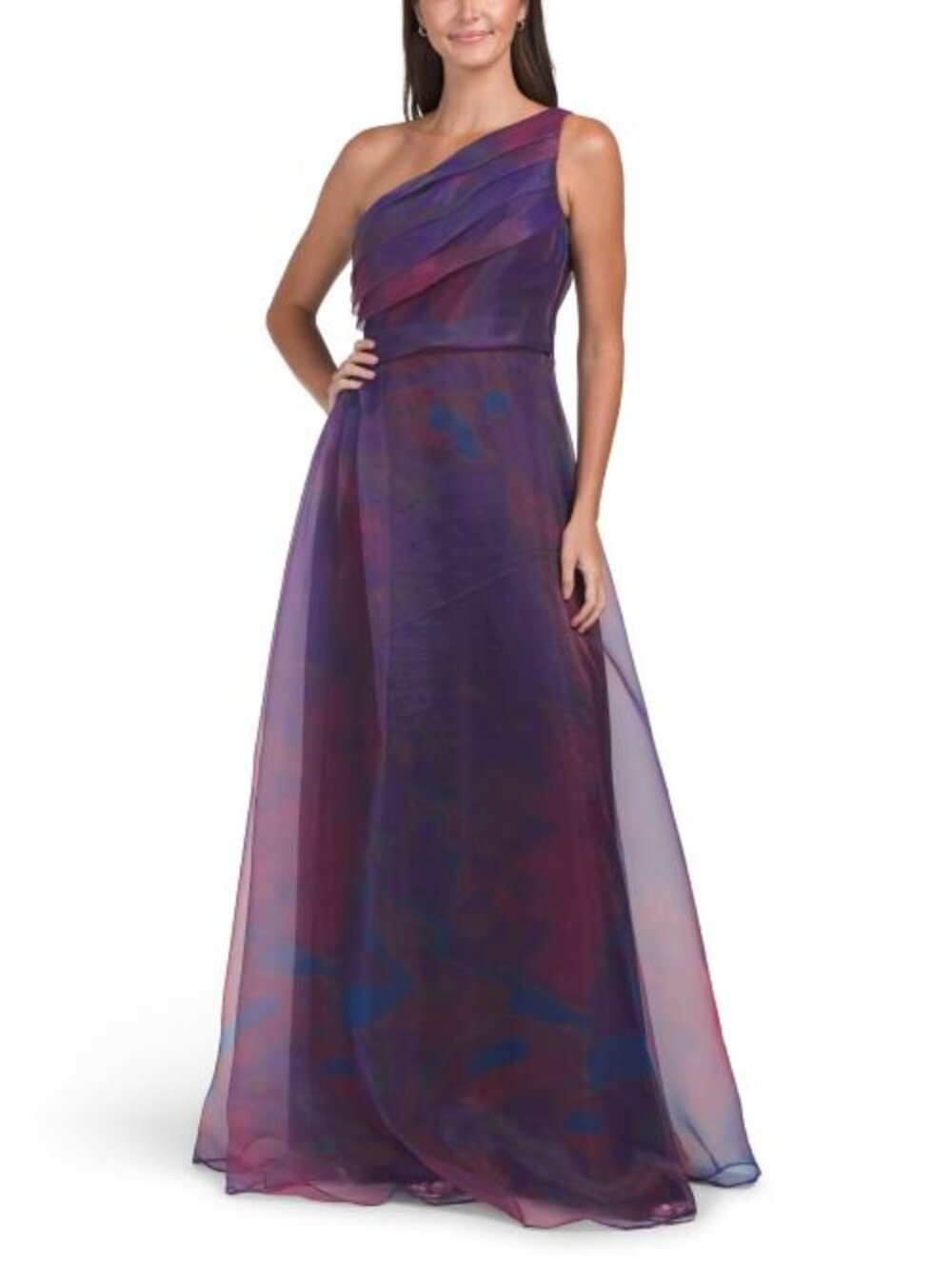 RENE BY RENE RUIZ One Shoulder Organza Gown